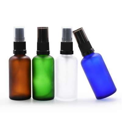 5ml/10ml/15ml/20ml/30ml/50ml/100ml amber blue clear green bottles with plastic spray in stock