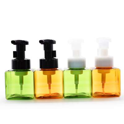 Foam pump rectangle bottles for hand soap petg